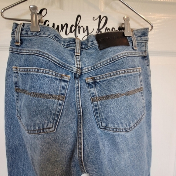 Express Vintage 7/8‎ Long High Rise Flare Blue Denim Jeans Juniors - Picture 3 of 16